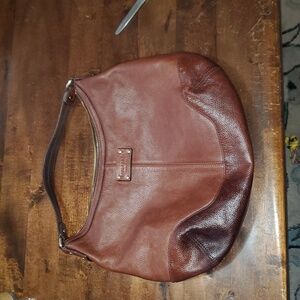 Vintage Kate Spade Brown Leather Hobo Bag.